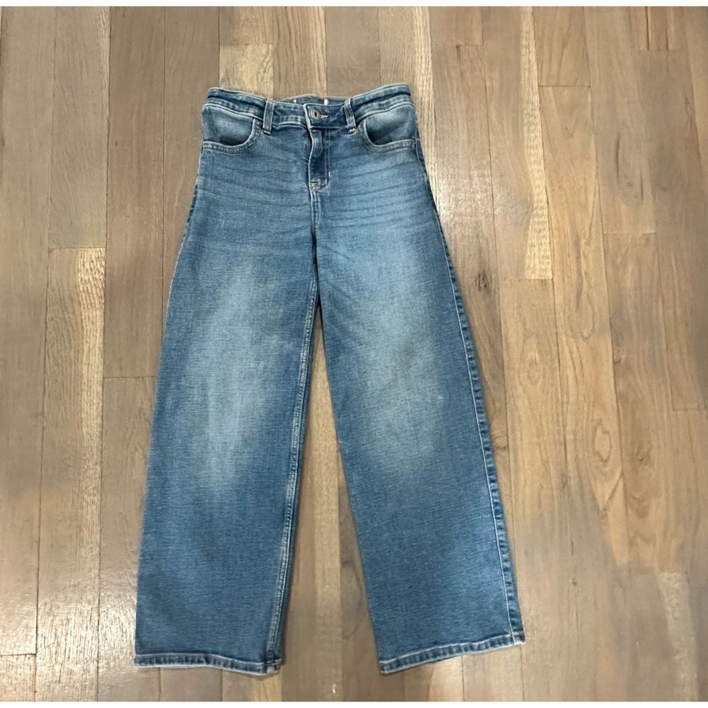 Abercrombie and Fitch Girls Classic Wide Leg Blue Jeans
